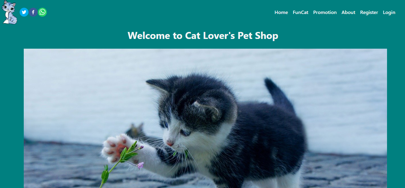 petshop webpage